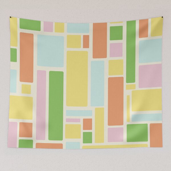 Item preview, Modulus Minimalist Geometric Retro Modern Pattern in Spring Pastel Tones designed and sold by kierkegaard.