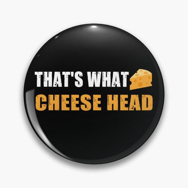 Green Bay Retro Mascot Cheese Head Man - Green Bay Packers - Pin