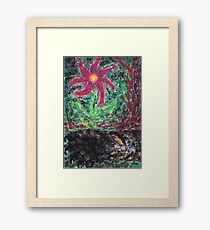 1313 - A Tigers Paw with a Magic Flower Gerahmtes Wandbild