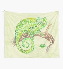 Swirly Chameleon Wall Tapestry