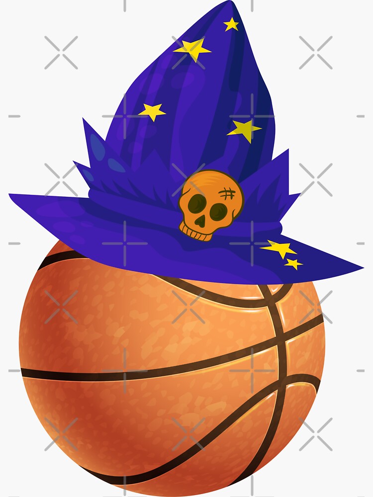 "Basketball Wizard Hat Basketball Lovers Halloween" Sticker for Sale by