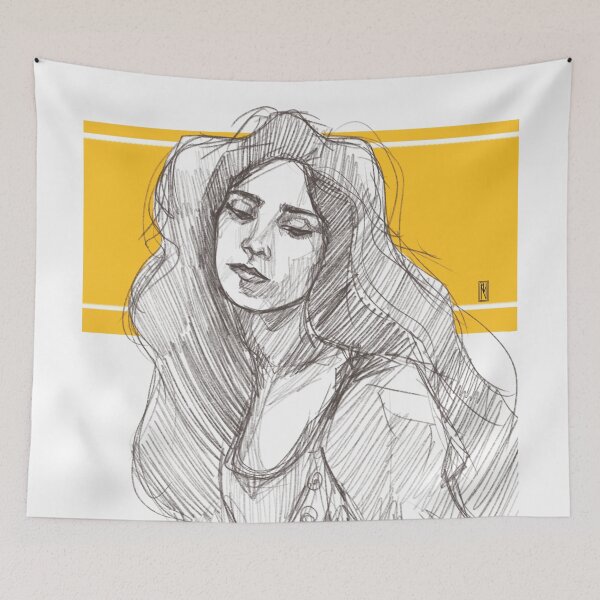 Item preview, Yellow Striped Lady designed and sold by KeenanMcCarthy.