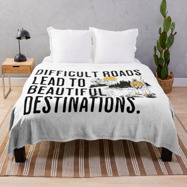 Item preview, Difficult Roads Lead To Beautiful Destinations - Motivational Quote designed and sold by AlanPhotoArt.