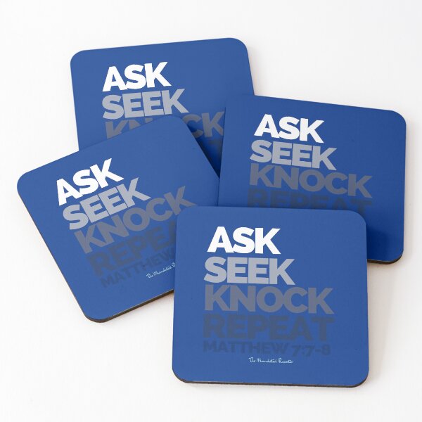 Item preview, Ask Seek, Knock Repeat - Dark Blue designed and sold by TheReporter1.