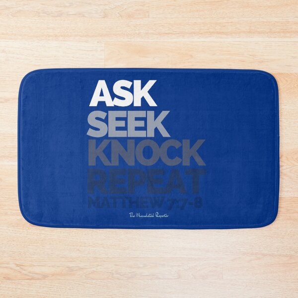 Item preview, Ask Seek, Knock Repeat - Dark Blue designed and sold by TheReporter1.