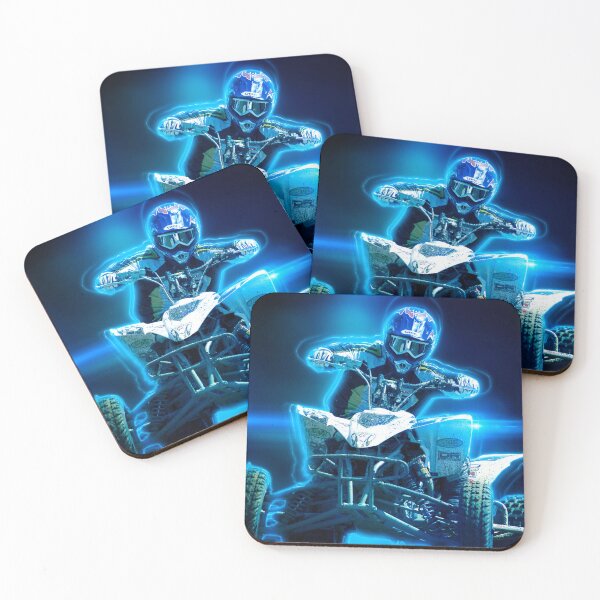 Item preview, ATV Quad offroad glow blue trendy fun designed and sold by Nambaro.