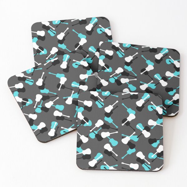 Item preview, Acoustic guitar pattern black white red grey  designed and sold by TipTopTapo.