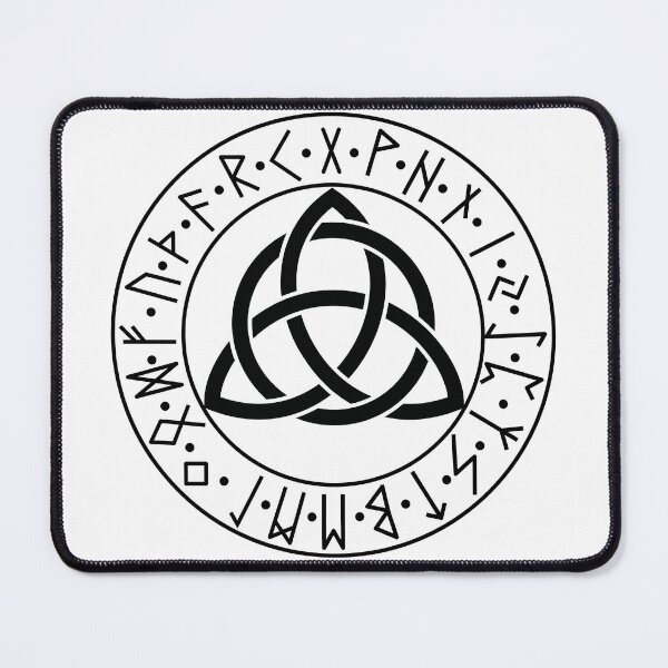Item preview, Triquetra Futhark Circle black designed and sold by AgeOfHeroes.