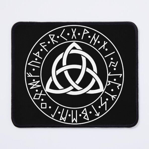 Item preview, Triquetra Futhark Circle white designed and sold by AgeOfHeroes.