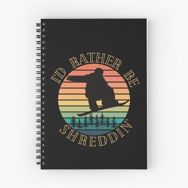 Item preview, I'd rather be shreddin', vintage sunset, snowboarding lover, snowboarding fan designed and sold by allycat57.