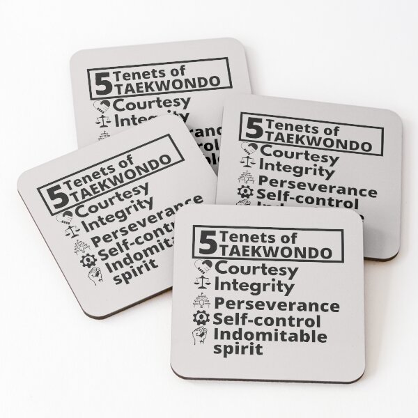 Item preview, 5 Tenets of Taekwondo, Taekwondo lover, Taekwondo spirit, Taekwondo principles, Korean martial art, Tenets of TKD designed and sold by InspiresME.