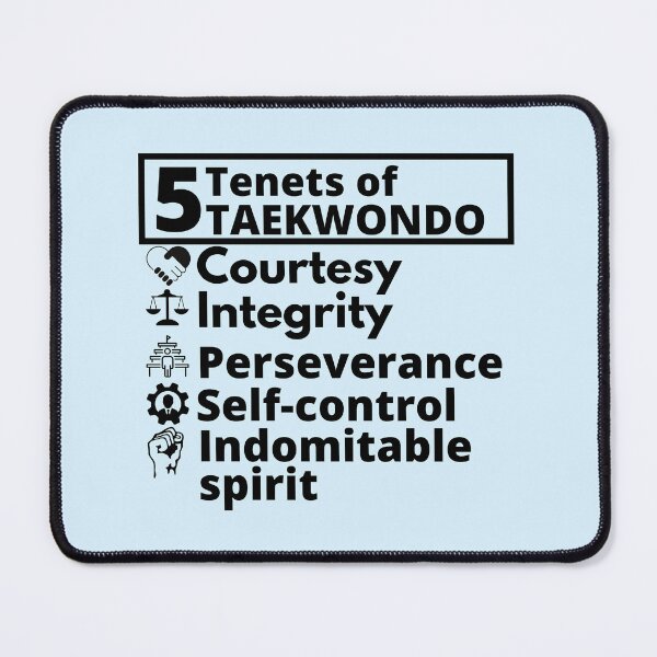 Item preview, 5 Tenets of Taekwondo, Taekwondo lover, Taekwondo spirit, Taekwondo principles, Korean martial art, Tenets of TKD designed and sold by InspiresME.