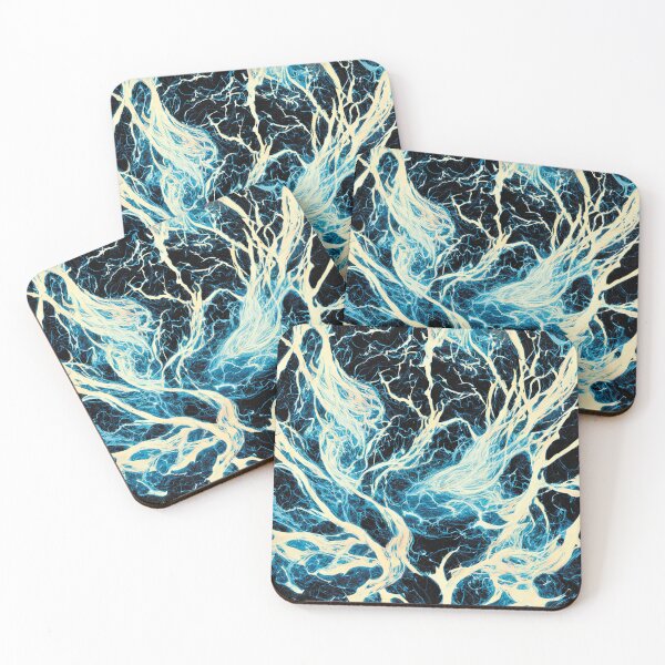 Item preview, Abstract Art Pattern | Blue Electrical Energy designed and sold by TMBTM.