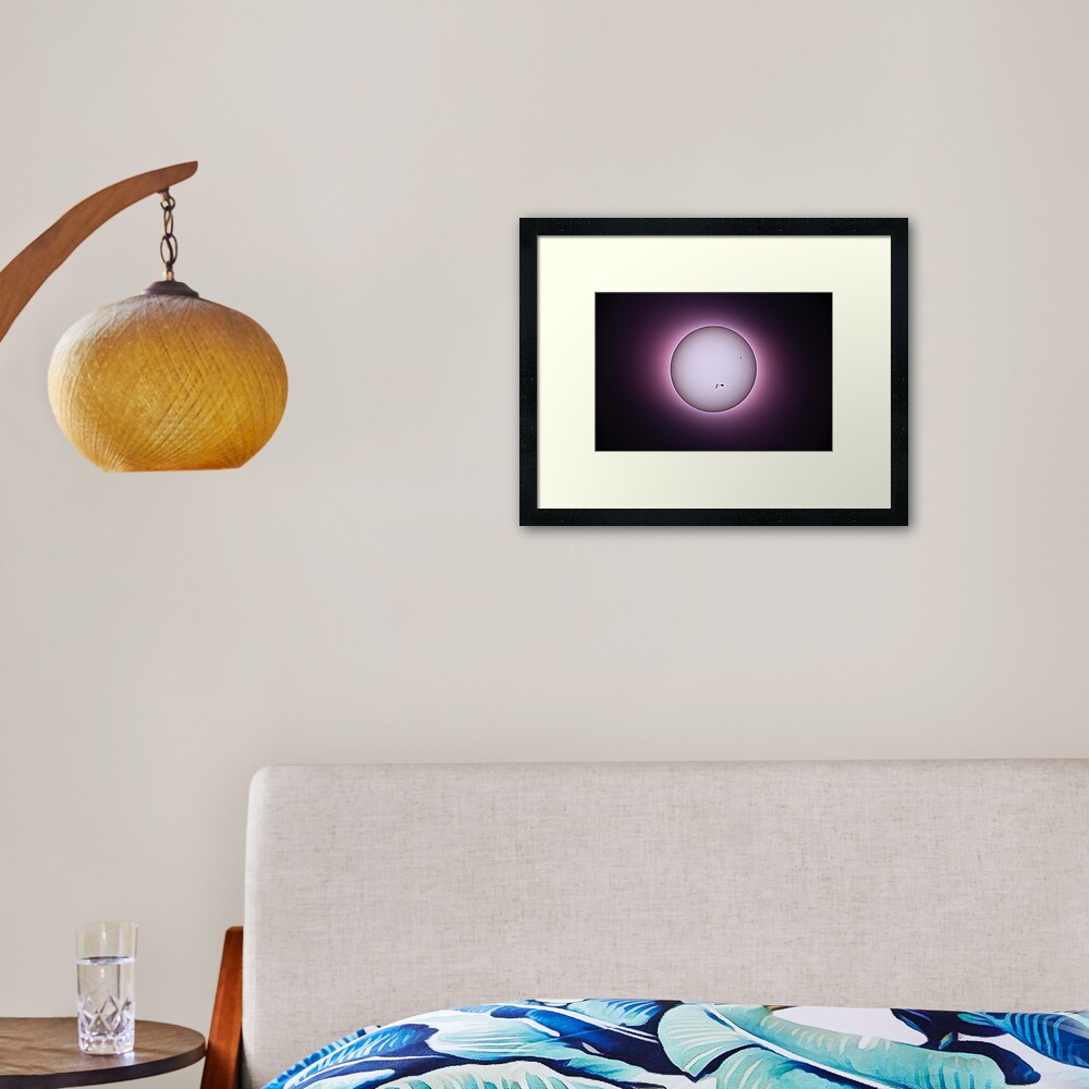 SUN Halo - White Light Framed Art Print