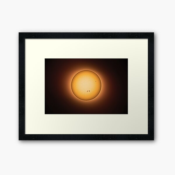 SUN Halo - Warm Light Framed Art Print