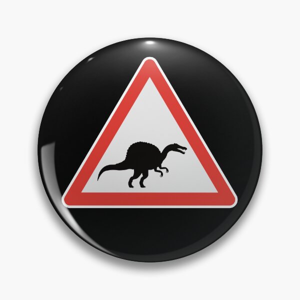 Item preview, Spinosaurus Theropoda Dinosaur Road Sign Paleontology designed and sold by GEEK-FACTORY-EU.