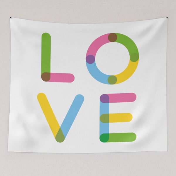 Artikelvorschau, Liebe - Multicolor - Quadrat entworfen und verkauft von Hell-Prints.