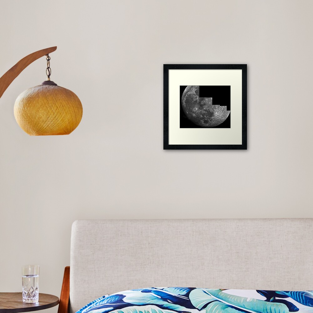 Moon mosaic Framed Art Print