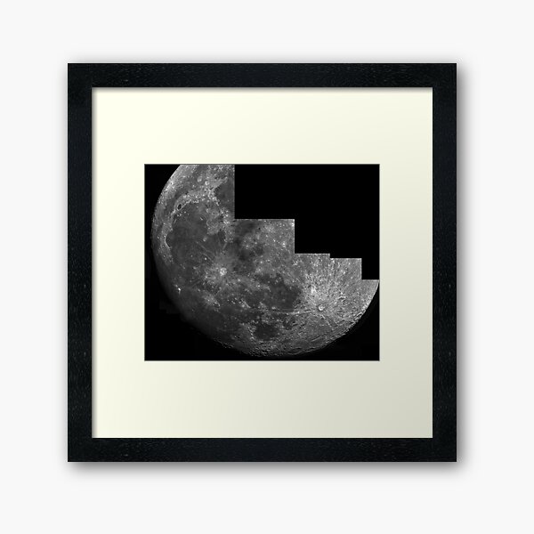 Moon mosaic Framed Art Print