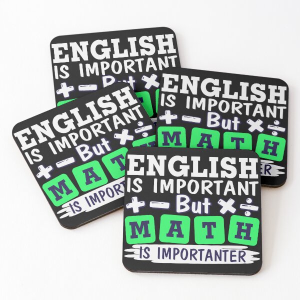Aperçu de l'œuvre L'anglais est important mais les mathématiques sont plus importantes créée et vendue par Organized Chaos Designs.