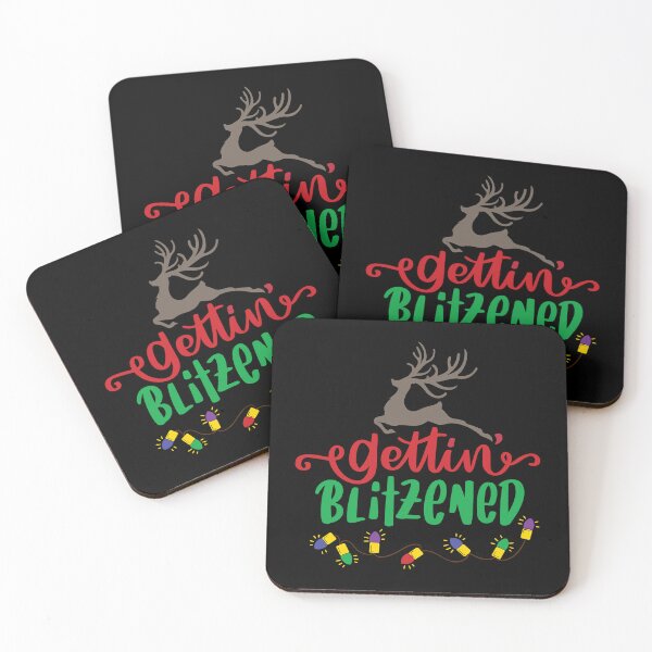 Item preview, Getting Blitzened - Funny Holiday drinking pun designed and sold by DebbisPalette.