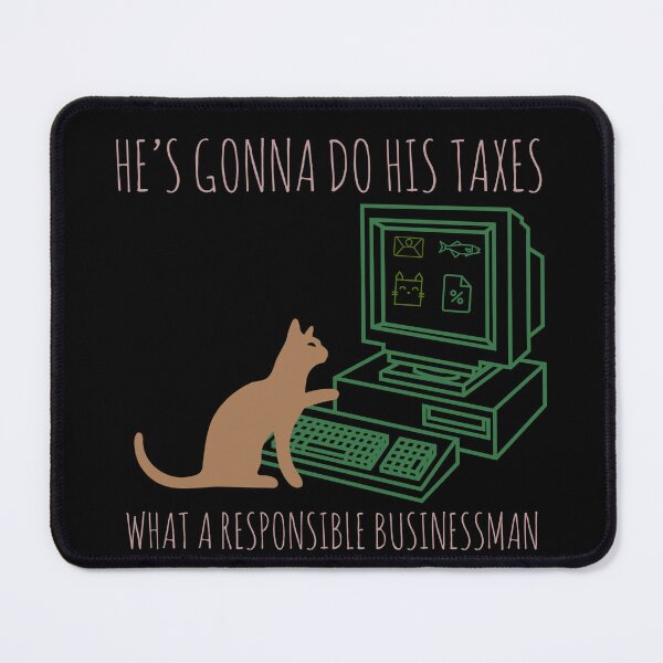 Item preview, Cat doing his taxes, responsible businessman  designed and sold by bewareofpossum.