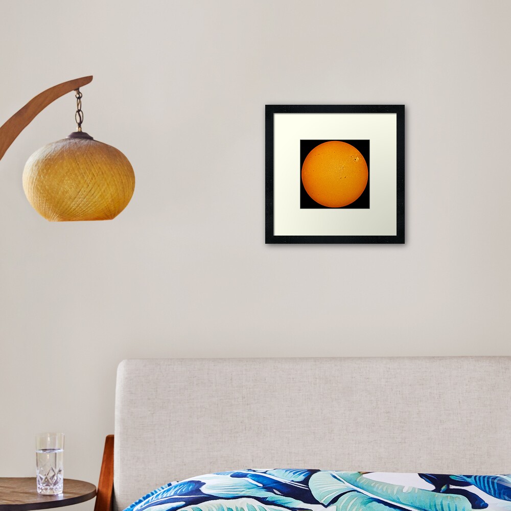 Sun disc in Hydrogen Alpha Framed Art Print