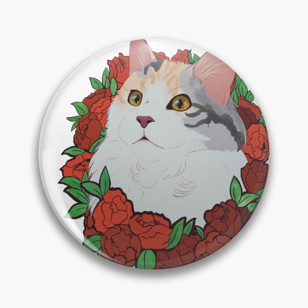 Item preview, Calico cat mainecoon with roses designed and sold by Kristoffersson.