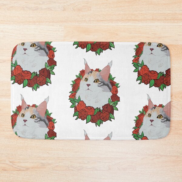 Item preview, Calico cat mainecoon with roses designed and sold by Kristoffersson.