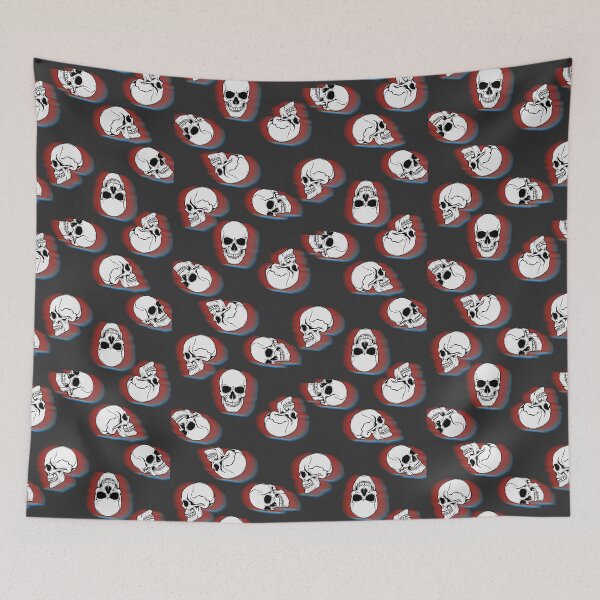Item preview, Random skulls colourful pattern  designed and sold by TipTopTapo.