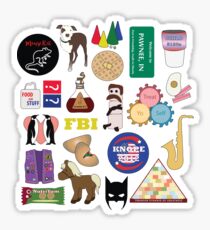 Parks and Rec Flatlay Sticker