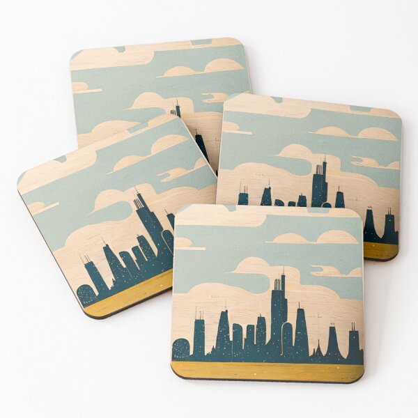 Aperçu de l'œuvre Chicago Skyline créée et vendue par deificusArt.