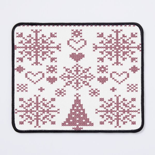 Item preview, Christmas Lover Cross Pattern Sampler Artistic Design Pink designed and sold by taiche.