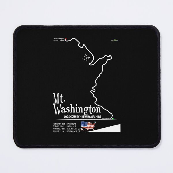 Item preview, Mt. Washington New Hampshire USA Car Motorcycle Trail Map Sticker T-shirt 03 designed and sold by OuterShellUK.