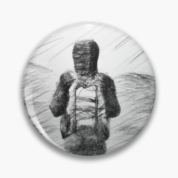 Item preview, Abstract Pencil Art of a Lonely Backpacker Standing with a Beautiful Landscape Background designed and sold by Parag's Travel Shop.