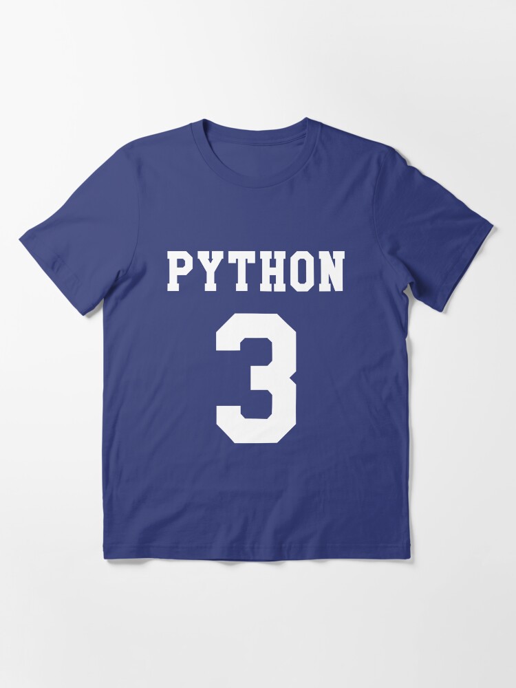 Alternate view of Python 3 - White College Style Design for Python Programmers Essential T-Shirt