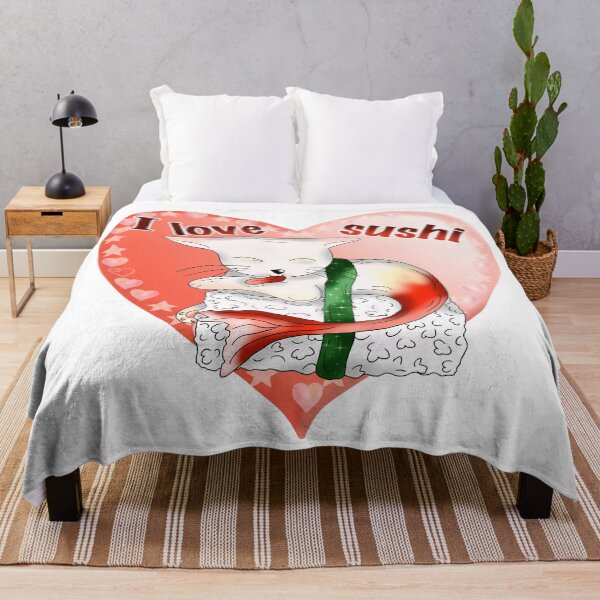 Item preview, cat sushi cute I love sushi heart designed and sold by CuisineCat.