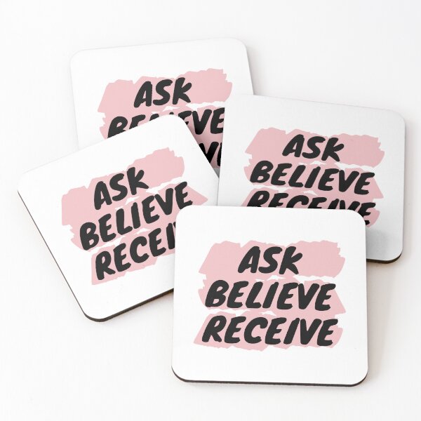 Item preview, Ask Believe Receive Law of Attraction Quote designed and sold by Bangzoom.