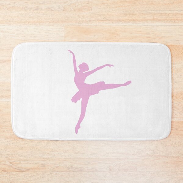 Item preview, Ballet dancer silhouette pattern in pink, girls room decor designed and sold by portrait4you.