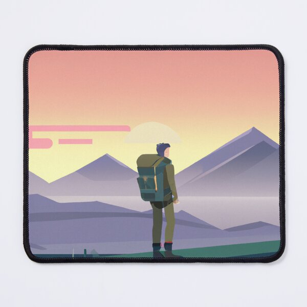 Item preview, Trekker Standing with Beautiful Landscape Background designed and sold by Parag's Travel Shop.