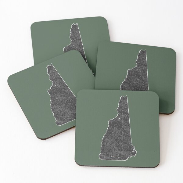 Item preview, New Hampshire 603 Dark Topographical Map Design designed and sold by designsbycollin.