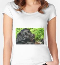 Verspielt, ehrlich! Tailliertes Rundhals-Shirt