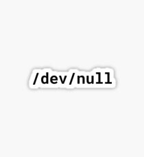 /dev/null - Funny Design for Linux/Unix Geeks - Black Text Sticker