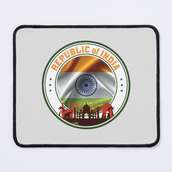 Item preview, INDIA Bhārat Gaṇarājya Indian Flag Sticker T-Shirt 01 designed and sold by OuterShellUK.