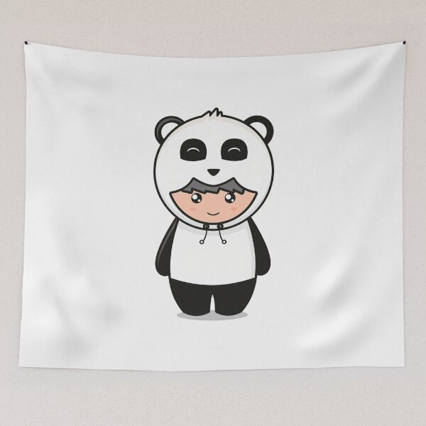Item preview, Cute baby wearing panda costume designed and sold by Tobasiano.