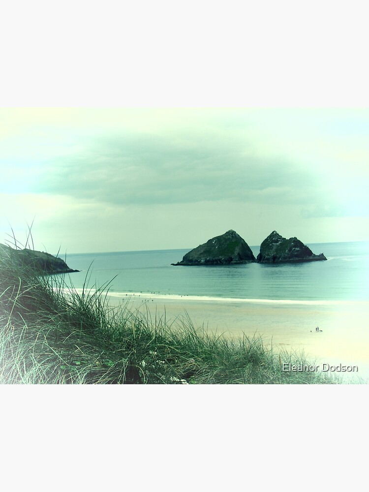 "Holywell Bay postcard style" Poster for Sale by eleanordodson Redbubble