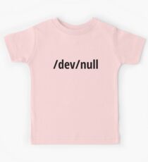 /dev/null - Funny Computer Geek Design - Black Text Kids Tee