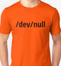 /dev/null - Funny Computer Geek Design - Black Text Unisex T-Shirt