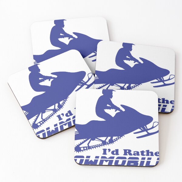 Item preview, Blue I'd Rather Be Snowmobiling designed and sold by Deep End Design.