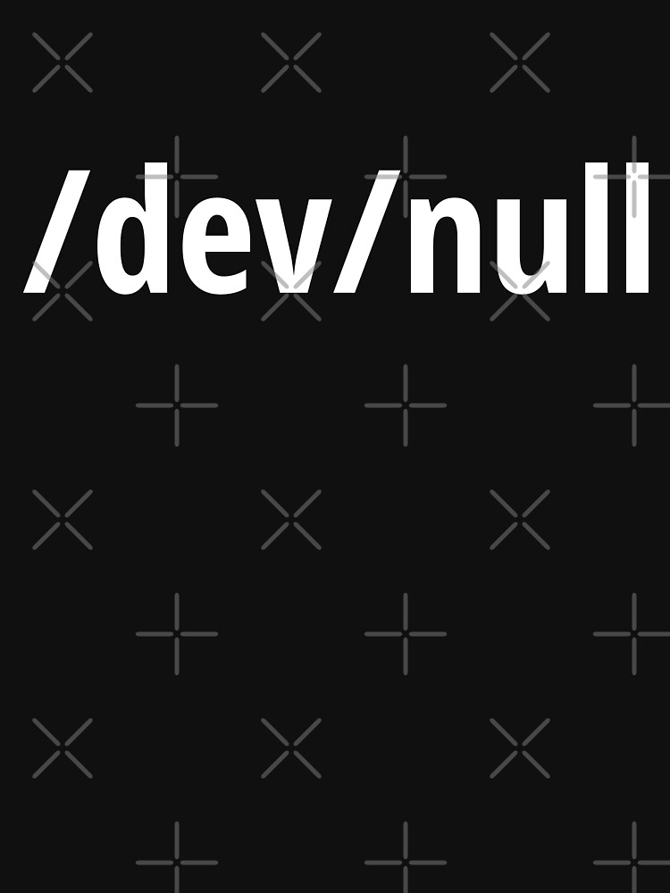 /dev/null - Funny Computer Geek Design - White Text by geeksta
